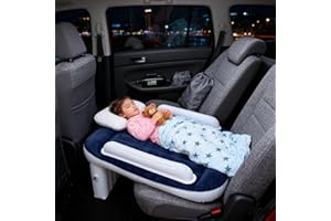 HRTKJ Inflatable Toddler Airplane Bed – Travel Bed for Babies & Kids on Plane Seat, Child Flight Sleep Pad Blowup Air Mattres