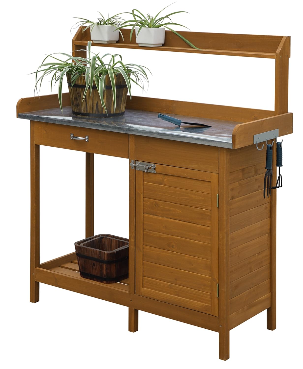 Potting Bench Workspace Station Table Drawer Planting Gardening Flowers 95285411634 eBay