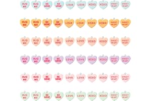 PANTIDE Valentine's Day Heart Charm Alloy Pendant for Jewelry Making Necklace Bracelet Earring DIY Art Craft Accessories, Anniversary New Year Birthday Boxed Gift for Women Girls