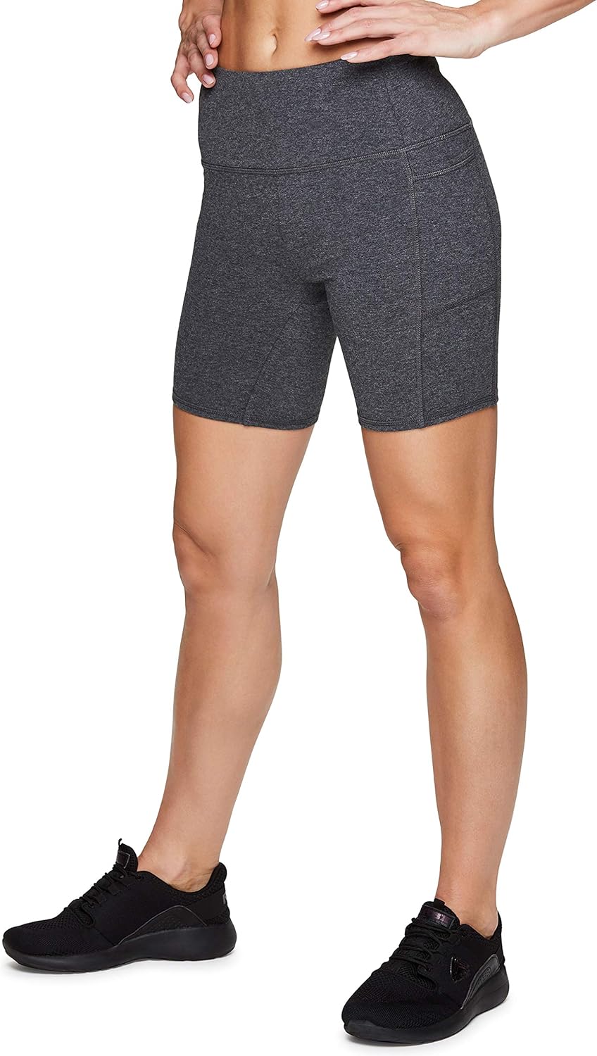 RBX Active Women's Cotton Spandex High Waist Running Bike Short: Clothing