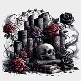 Gothic Diamond Art Kits for Adults,Skull Book Diamond Painting Kits 14X14In | 5D Diamond Art Paintings for Beginners,Round Full Drill Diamond Dot Tools Kit,Extra Diamonds,Stress Relief Craft,DIY Gift