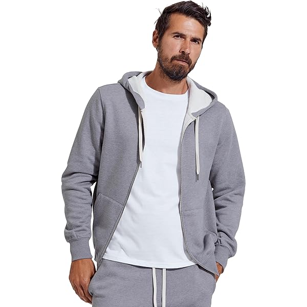 INTO THE AM Zip Up Hoodies for Men - Casual Lightweight Fleece