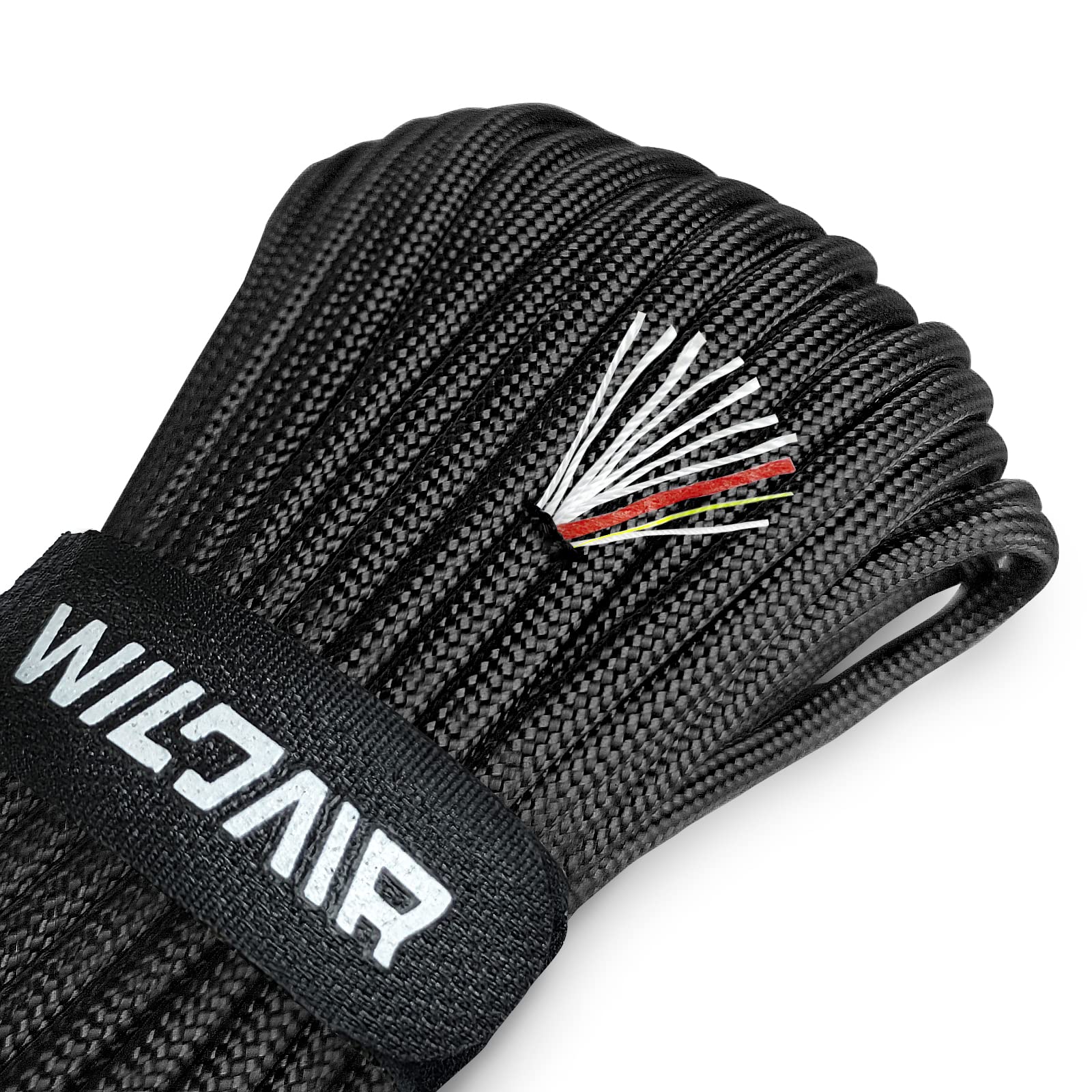 WILDAIR Paracord Survival Paracord Parachute Fire Cord Survival Ropes 4-in-1 25Ft 5/32" Diameter U.S. Military Type III with Integrated Fishing Line, Fire-Starter Tinder