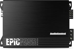 AudioControl EPICFOUR Epic Series 800 Watt RMS Compact 4-Channel Car Audio Amplifier 200x4 @ 2 Ohms, Class D, High Pass Filter, Smart Auto Protection