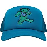 Ripple Junction Grateful Dead Snap Back Structured Trucker Hat Embroidered Dancing Bear Steal Your Face Officially Licensed