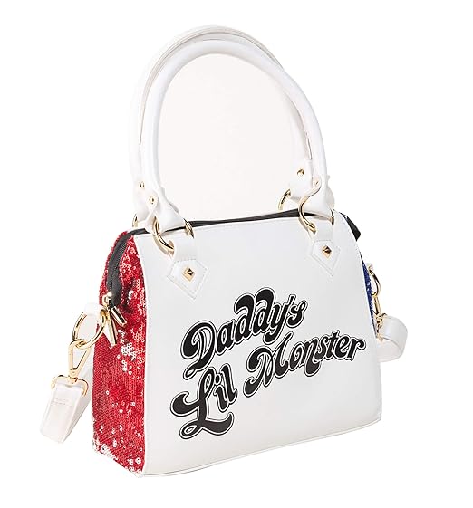 Daddys Lil Monster Harley Quinn Suicide Squad Handtasche PU Sequin Harley Quinn