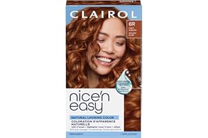 Clairol Nice'n Easy Permanent Hair Dye, 6R Light Auburn Hair Color, Pack of 1 - Packaging May Vary