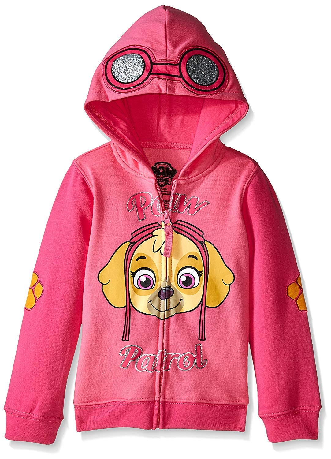 Photo 1 of Paw Patrol Little Girls' Skye Toddler Hoodie, Hot Pink/Heather Pink, 5T