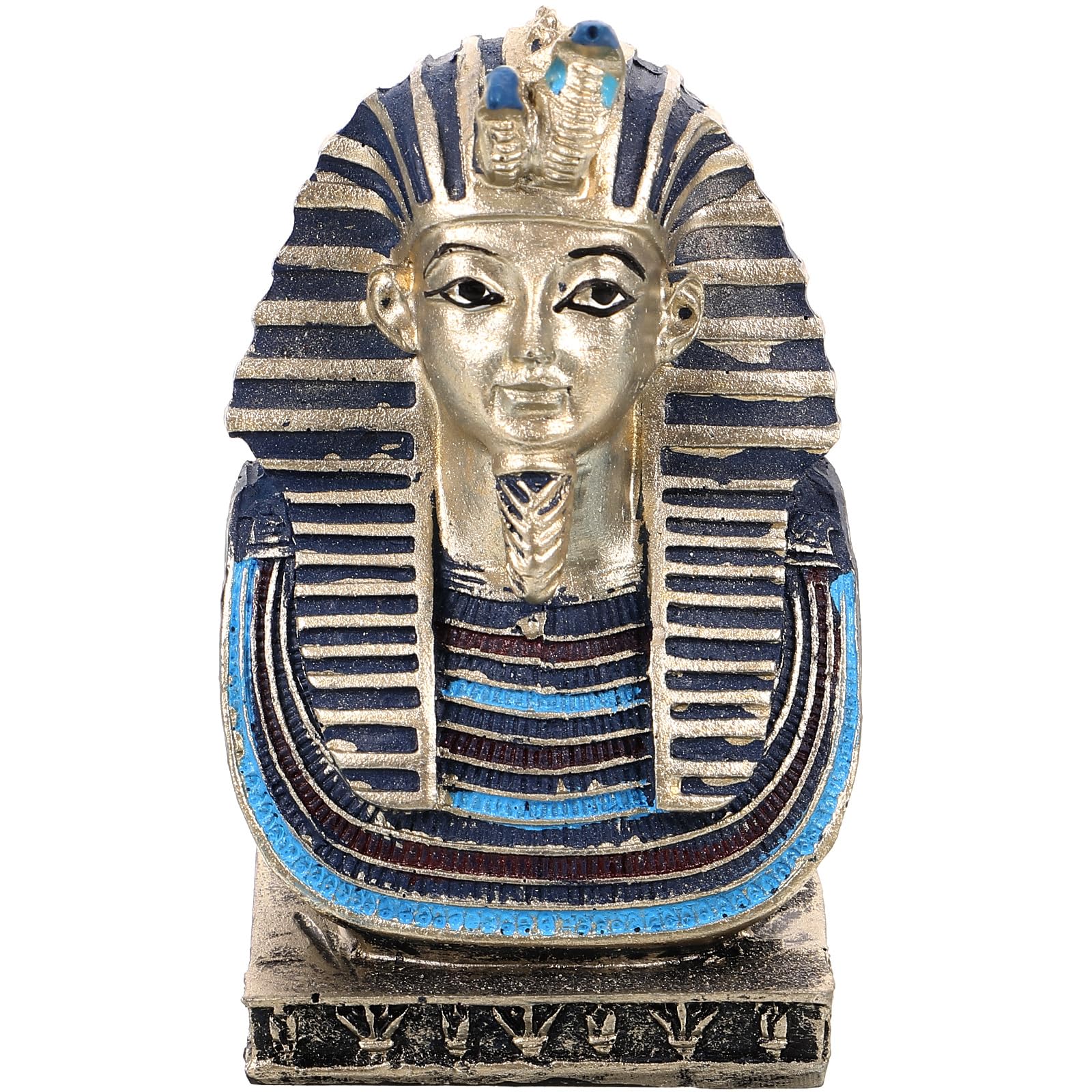 Veemoon Tutankhamun Resin Egyptian Decor Pharaoh Sculpture Unique Desk Ornament for Home Office