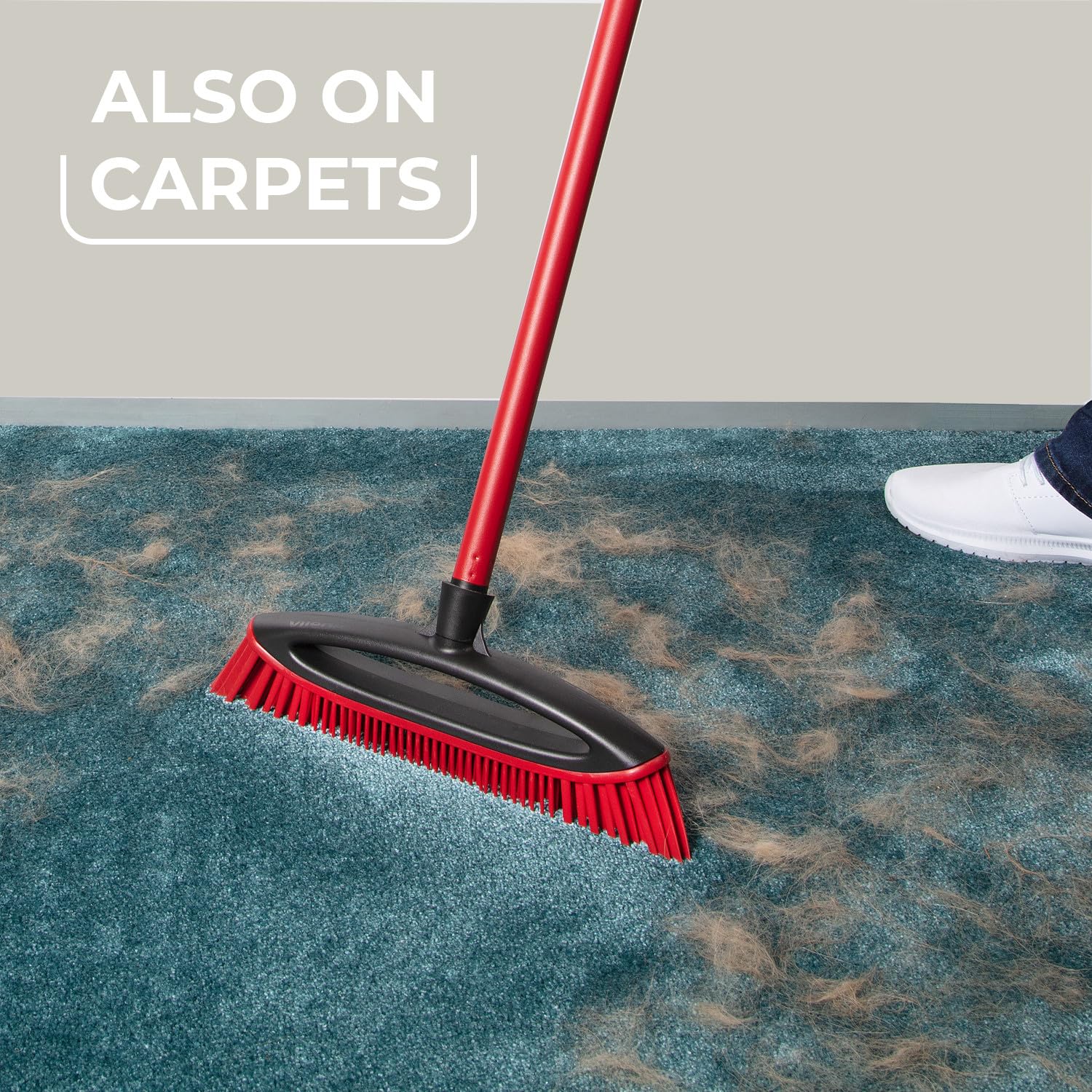 Vileda Always Clean Pet Pro Bürstenset, rot, mittel 6