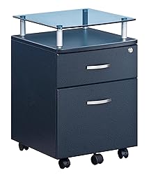Techni Mobili Rolling File Cabinet with Glass