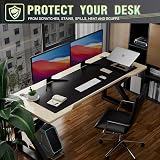 K KNODEL Large Office Leather Desk Mat 120x43cm Black Keyboard Pad view 5