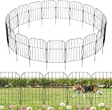 WELDUN Metal Garden Fence 590cm L x 41cm H 19 Pack Pet barrier