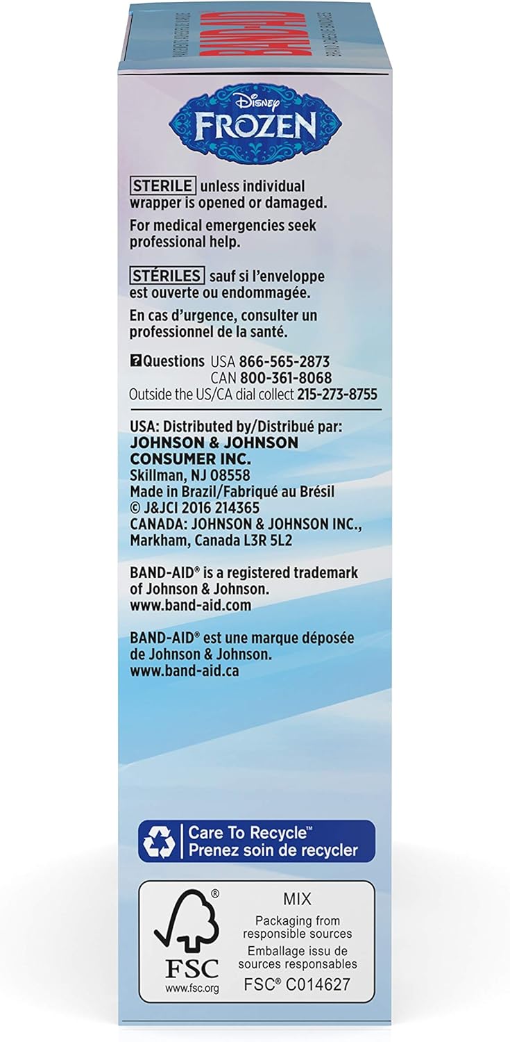 Band-Aid Adhesive Bandages, Disneys Frozen, Assorted Sizes, 20 Count - Packaging may vary: Health & Personal Care