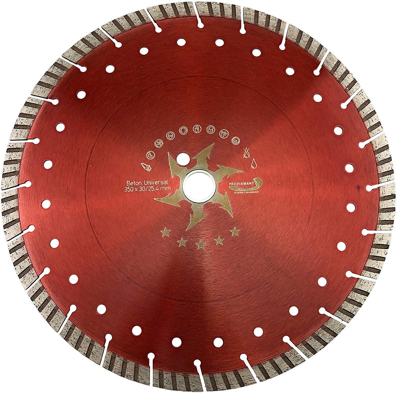Prodiamant Premium Diamond Cutting Disc Concrete Turbo, red