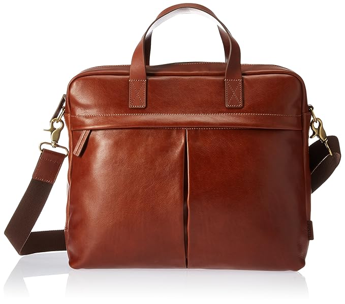 Fossil Mens Buckner Leather Brief Workbag