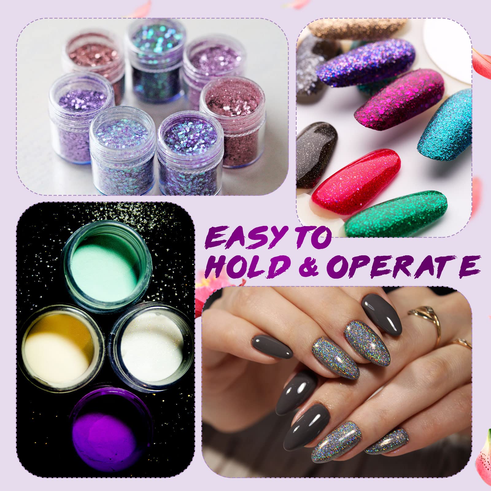 Maitys 4 Pcs UV Gel Gradient Sponges Pens with 16 Pcs Replacement Head Nail Sponges for Ombre Double Head Brush for Nail Art Manicure DIY Tools(White, Green, Purple, Blue) - Image 7