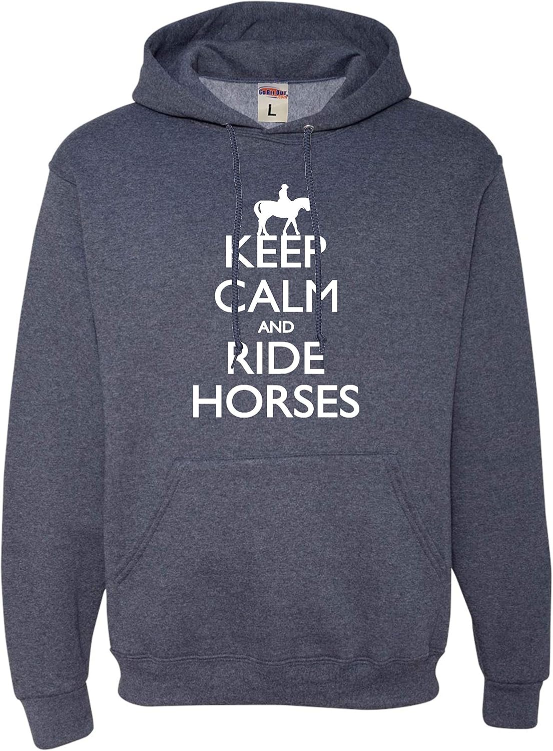 Adult Keep Calm And Ride Horses Equestrian Horse Lovers Sweatshirt