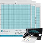 Silhouette Cutting Mat for Cameo Machines 12 x 12 inches - 3 Pack | Standard Tack Adhesive Holds Cardstock &amp; General Craft Materials Securely for Accurate Cutting and Alignment