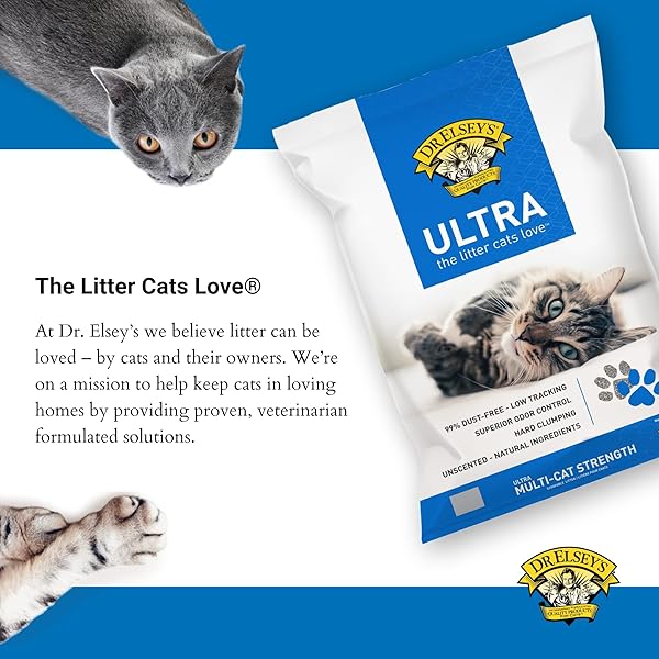 DR. ELSEY’S ULTRA UNSCENTED CLUMPING CLAY CAT LITTER 18 LB BAG