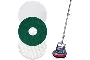 Potchen 3 Pack 12" Floor Machine Pads Compatible with Oreck Commercial 550MC 437.056 Orbiter Scrubber Machine, Microfiber Carpet Bonnet, Floor Buffer Pad for Deep Cleaning (Stripper & Bonnet & Buffer)