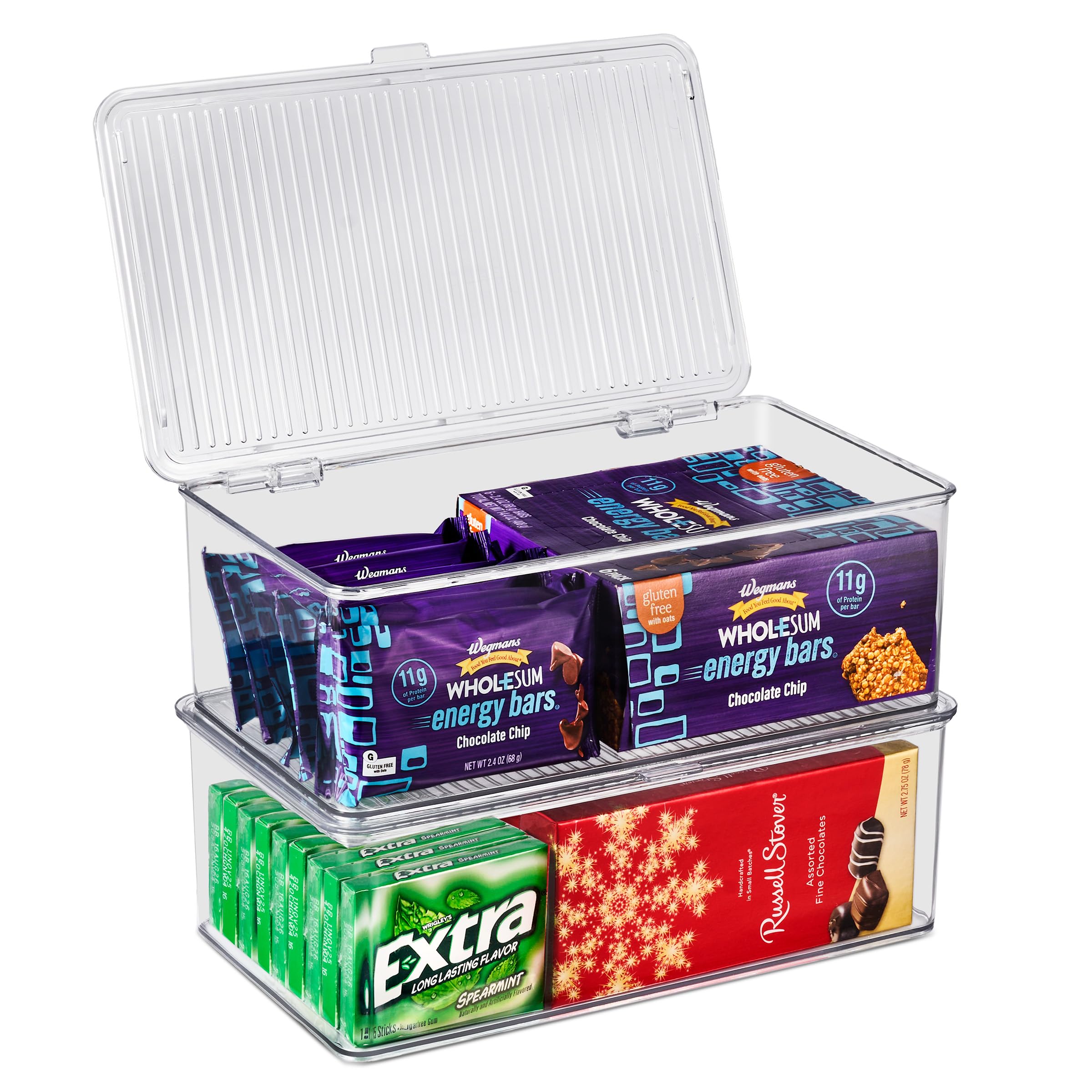 Photo 1 of *ONLY 1* Sorbus Pantry Storage with Lids - Clear Plastic Refrigerator Bins - MultiPurpose & Versatile Stackable Cabinet Organizers - Cosmetics, Laundry, Office Supplies, Food Organizer 