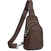 befen Genuine Leather Small Sling Bag for Women Anti-Theft Crossbody Chest Bags Fanny Packs for Travel with RFID Card Slots