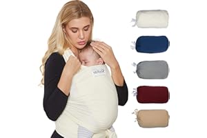NEOtech Care Baby Wrap Carrier - Cotton - Breathable & Adjustable - For Infant, Newborn, Child, Toddler (Milk)
