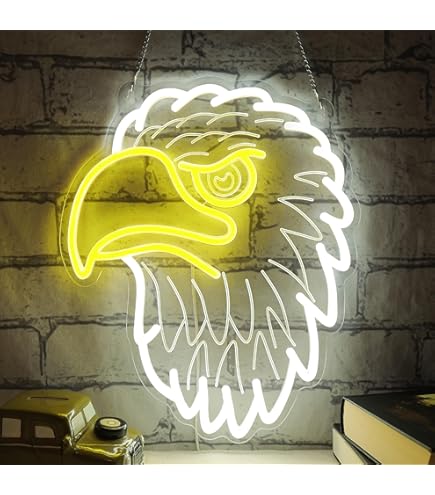 Grün Weiß LED Adler Leucht Reklame Dimmbare Sport Dekor Schlafzimmer Mann Höhle