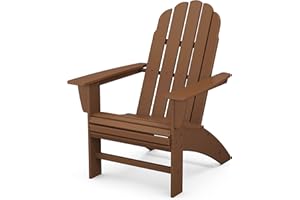 POLYWOOD AD600 Vineyard Curveback Adirondack Chair, Teak