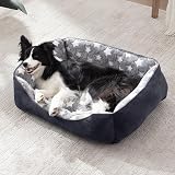 MIXJOY Extra Large Dog Bed Washable Grey 89 x 64 x 23 cm Anti-Slip view 4