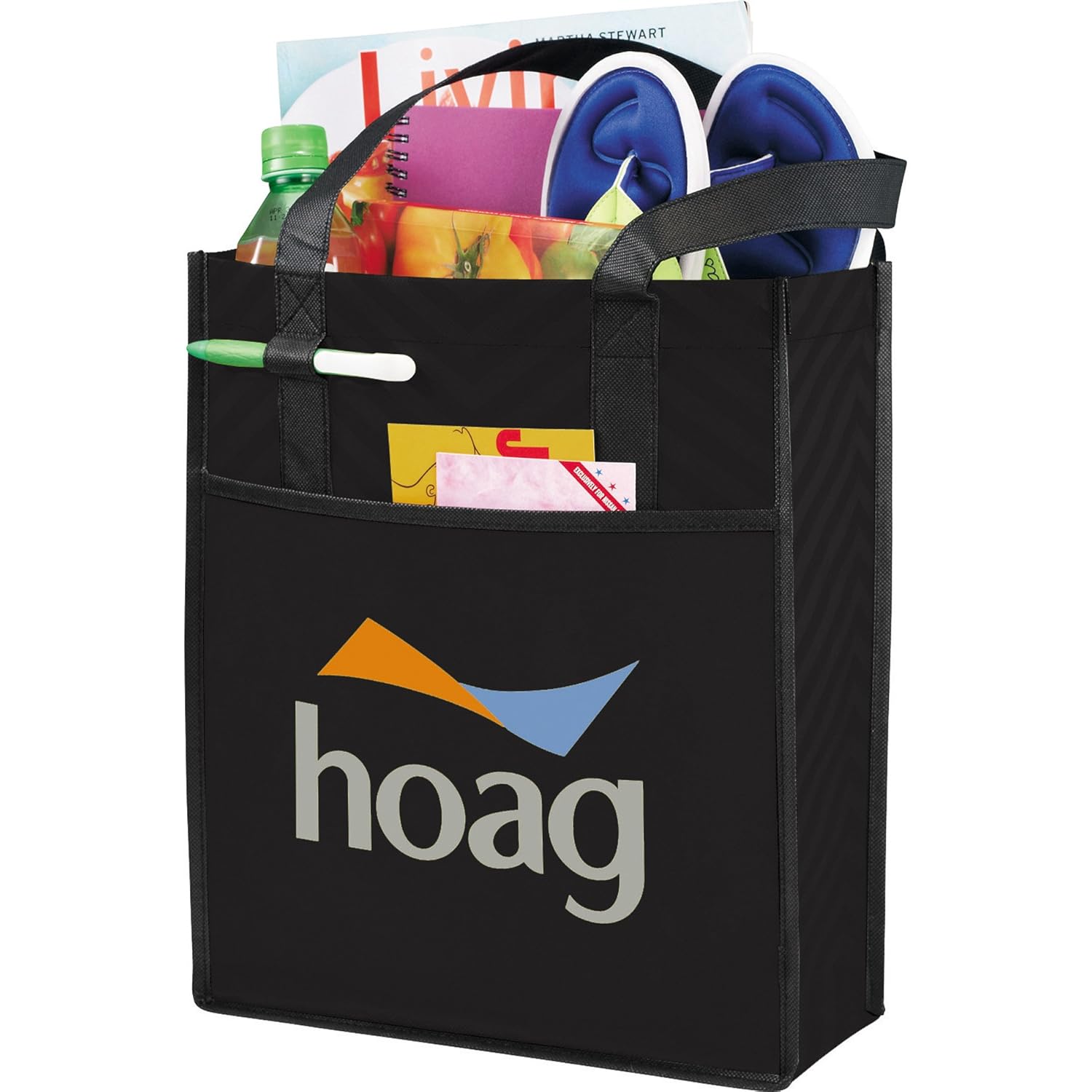 total home: printed chevron non-woven shopper tote gifts shopping tote bag (2150-51) for kids party return gift women's tote bag pack of 1