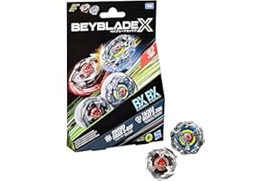Beyblade X Tackle Goat 2-70N BX & Sword Dran 3-60F BX Takara Tomy Dual Pack Set, 2 Right-Spinning Tops, Battling Tops Game To