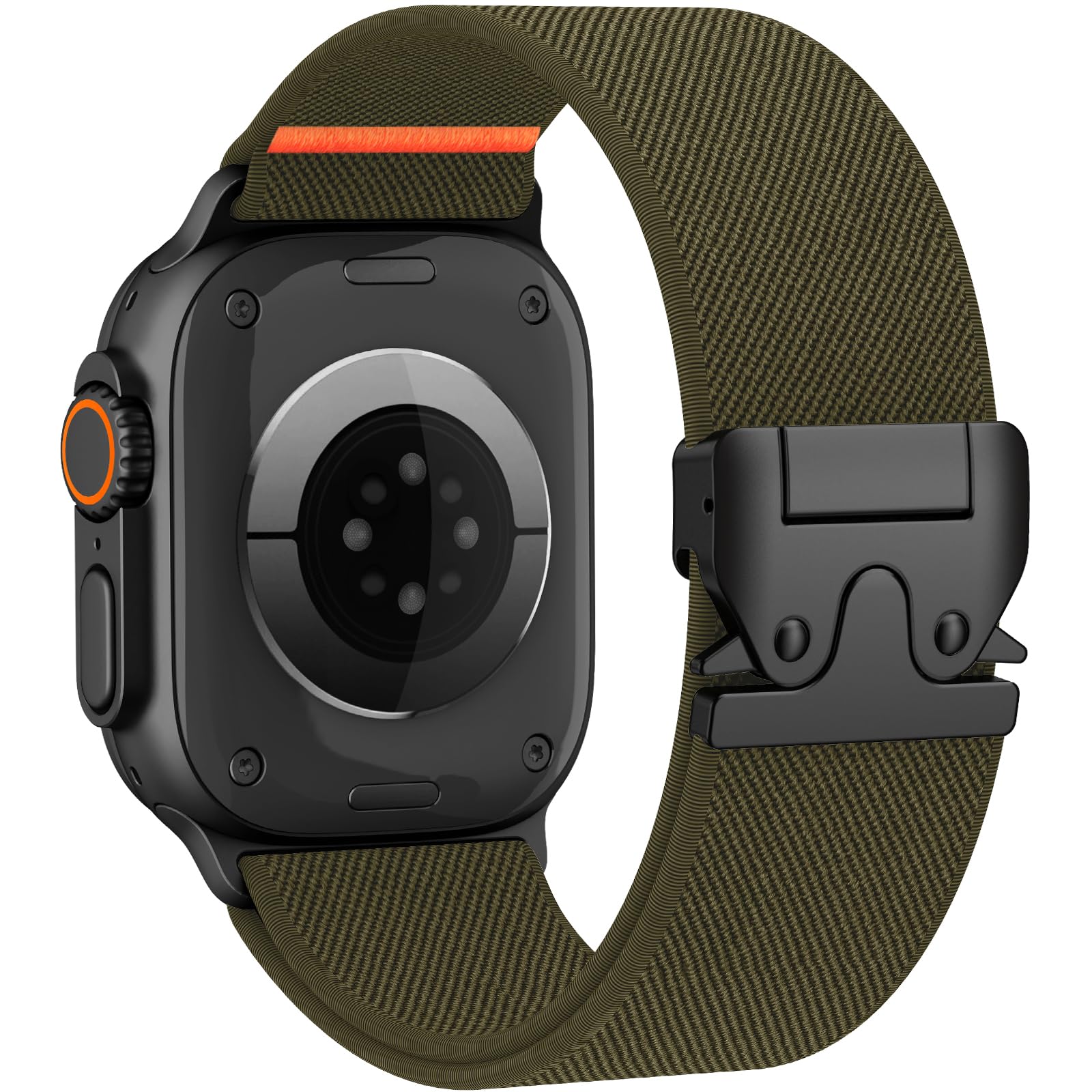 Elastic Sport Band for Apple Watch Ultra 3/2/1 Bands 49mm 46mm 45mm 44mm 42mm 41mm 40mm 38mm Men Women, Adjustable Parachute Buckle Nylon Fabric Wristband for iWatch Series 11 10 SE 9 8 7 6 5 4 3