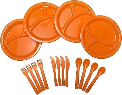 Amazon Com Ust Picnic Set With With Eat Safe Materials Stackable Design Plates And Utensils For Camping Hiking Emergency And Outdoor Survival Sports Outdoors