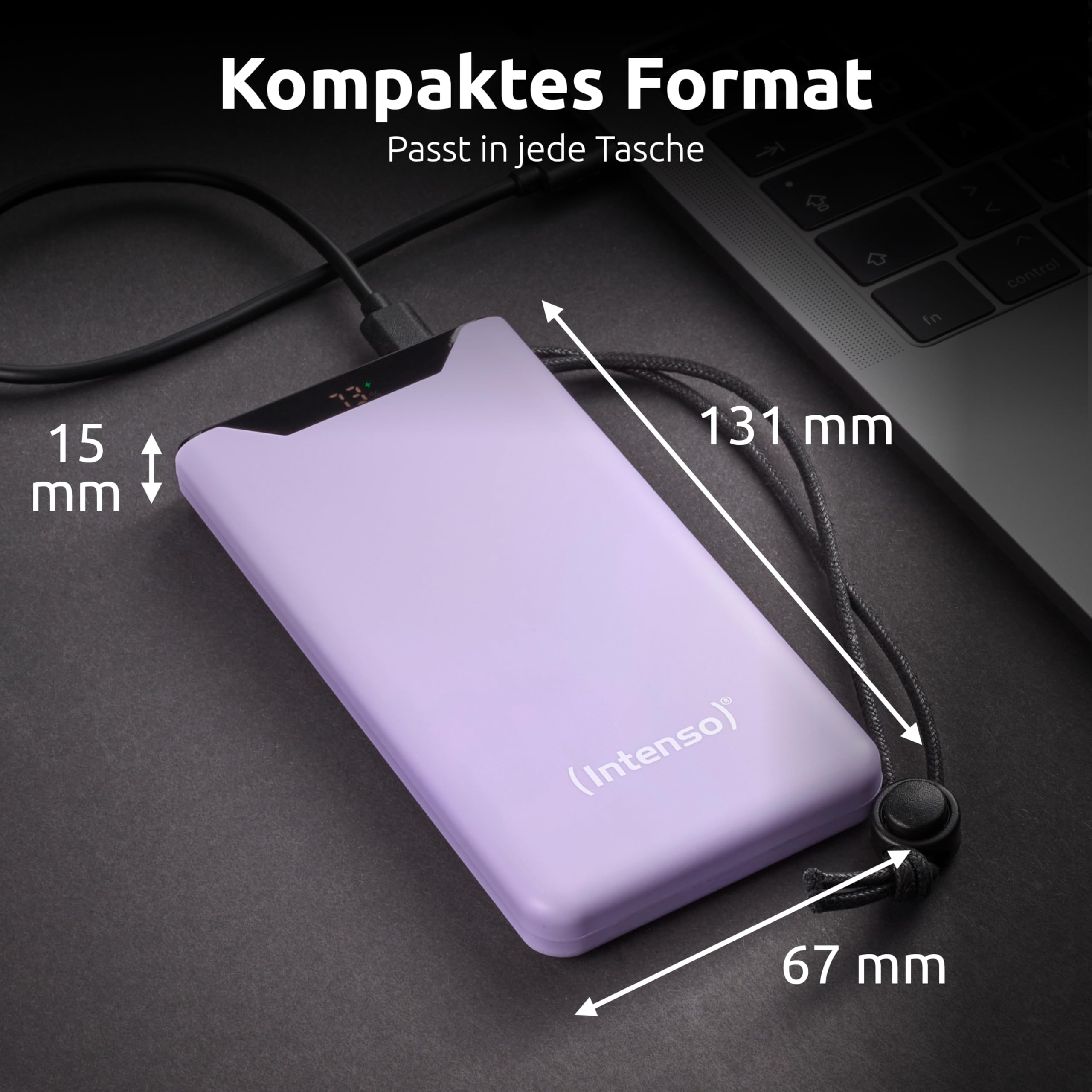 Intenso Powerbank F10000, externer Akku mit PD (20W) & QC (18W), USB-C und USB-A Anschluss, 10000mAh, Lila : Amazon.de: Elektronik & Foto 7