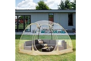 Lenotos Pop Up Bubble Tent, 12' x 12' Instant Igloo Tent, Clear Dome Tent for Outdoor, Winter Waterproof