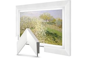 Deco TV Frames - Gloss White Smart Frame Compatible ONLY with Samsung The Frame TV (3”, Color Chip)