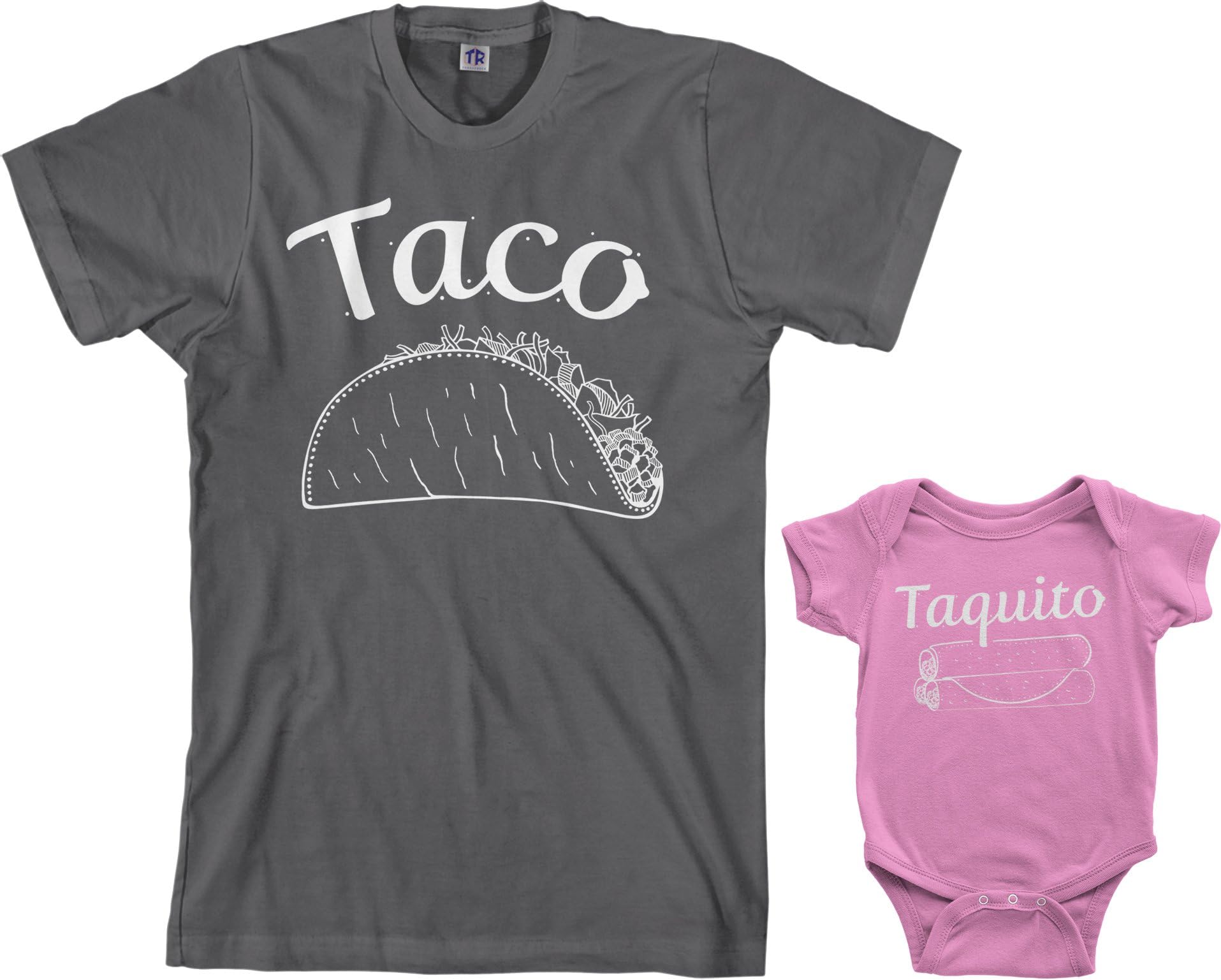 Threadrock Taco & Taquito Infant Bodysuit & Men's T-Shirt Matching Set