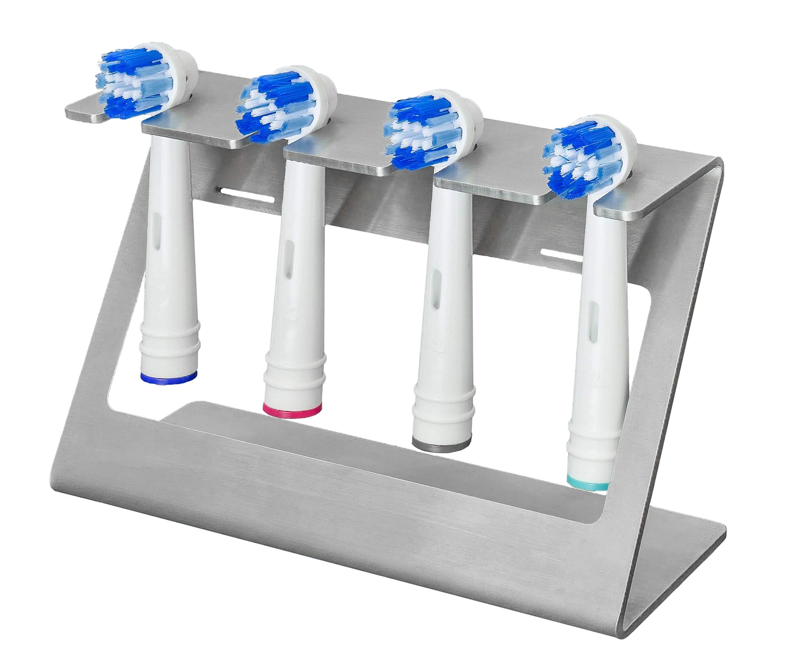 steland metallmanufaktur® Stainless Steel Brush Holder with Wall Mount Toothbrush Holder Compatible with All Standard Attachments