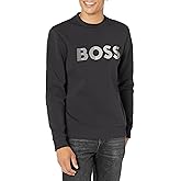 BOSS mens Line Logo Jersey Crewneck Sweatshirt