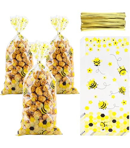 Zi Lan 50 Sachets En Cellophane Pour Friandises Avec Imprimé