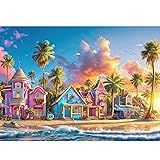 Chalzidar Romantic Beach Jigsaw Puzzles for Adults