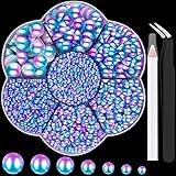 Nail Art Flat Back Half Round Pearl Kits 19, 1 Box