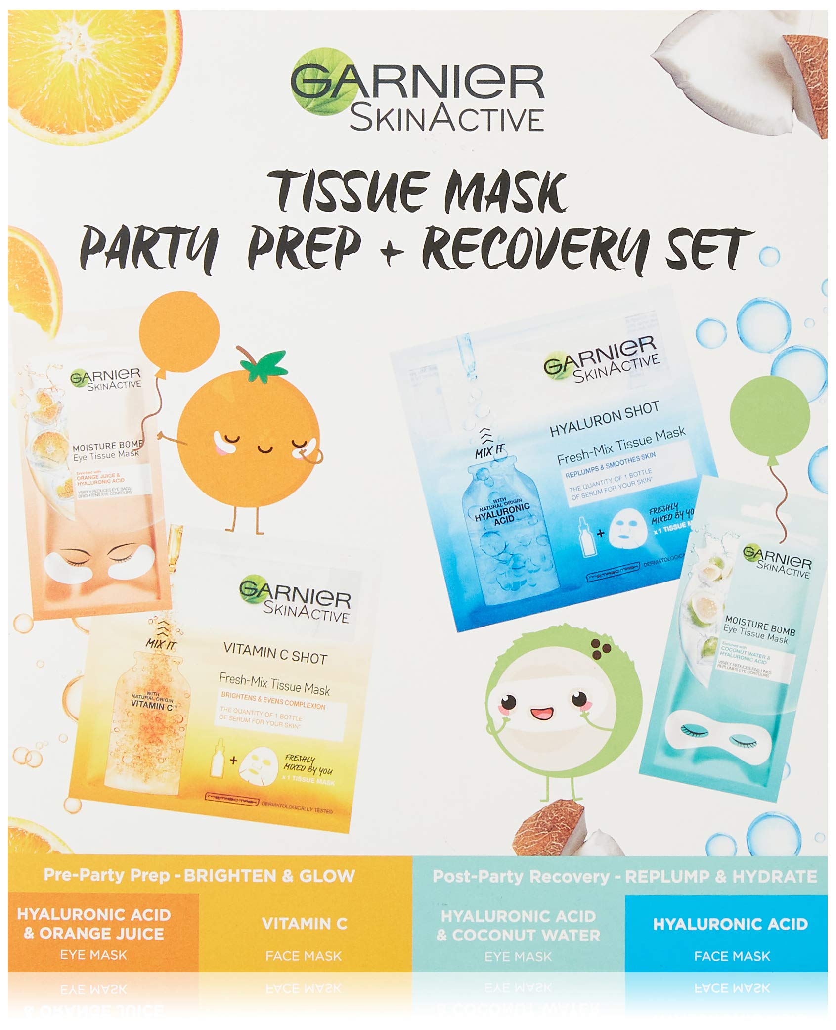 Garnier Tissue Mask Party Prep and Recovery Set