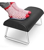Under Desk Footrest 6 Height Adjustable Ergonomic Foot Stool With Massage Texture And Roller For Office (Pink - View #9