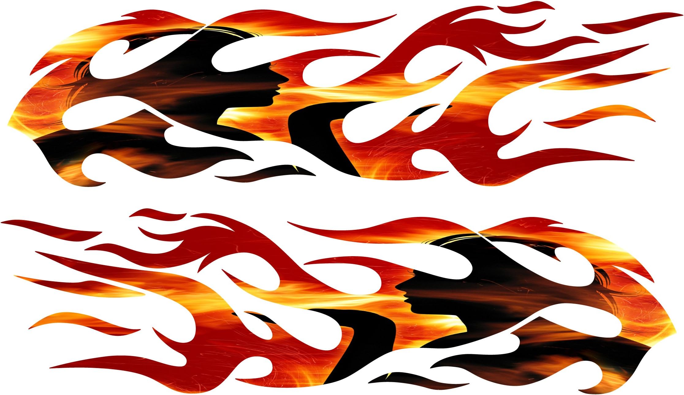 Tuning Decal Sticker Flaming 160x44 cm Ref 131