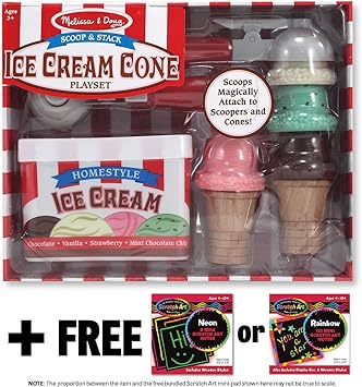 magnetic ice cream scoop toy