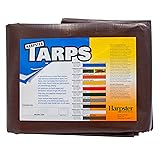 10 Ft. X 10 Ft. Super Heavy Duty 8 Oz. Brown Tarp