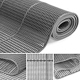 Tcatec 3X10 Ft Drainage Non Slip Flooring Mats, 0.22'' Thick Swimming Pool Shower Mats Commercial PVC Mesh Hollow Wet Area Outdoor Mats for Bathroom Restaurant Kitchen Sauna Patio